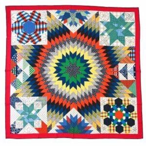 Hermes American quilts cashmere and silk shawl